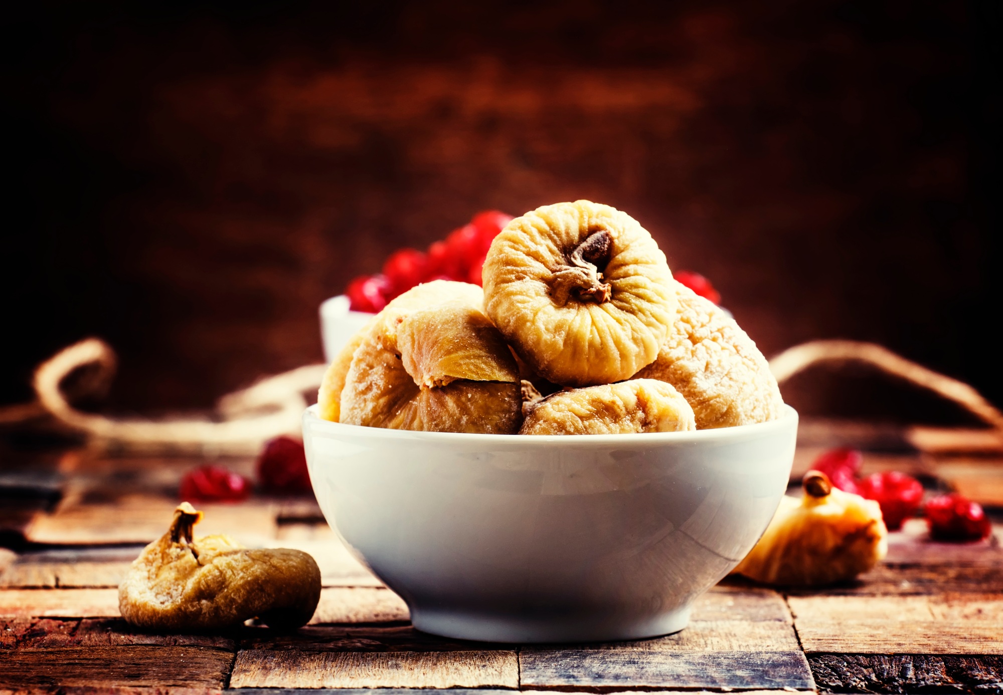 Dried figs and sweet cherry